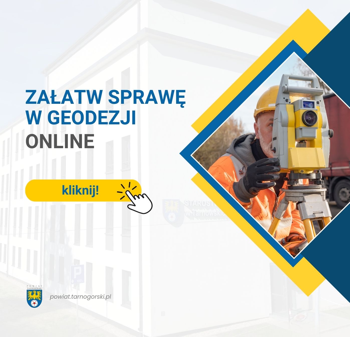 Załatw sprawę w geodezji Baner Załatw sprawę ONLine w Geodezji