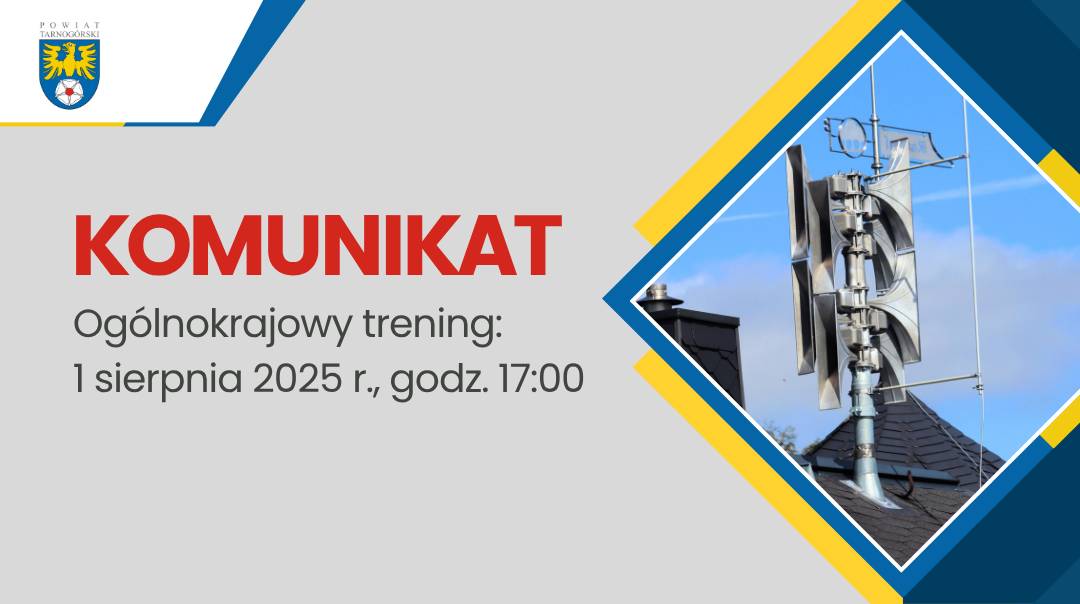 Ogólnokrajowy trening użycia systemu powiadamiania, ostrzegania i alarmowania